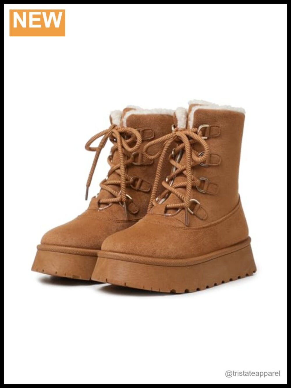 Winter Snow Boots Women Suede Fleece Platform Ankle Boots